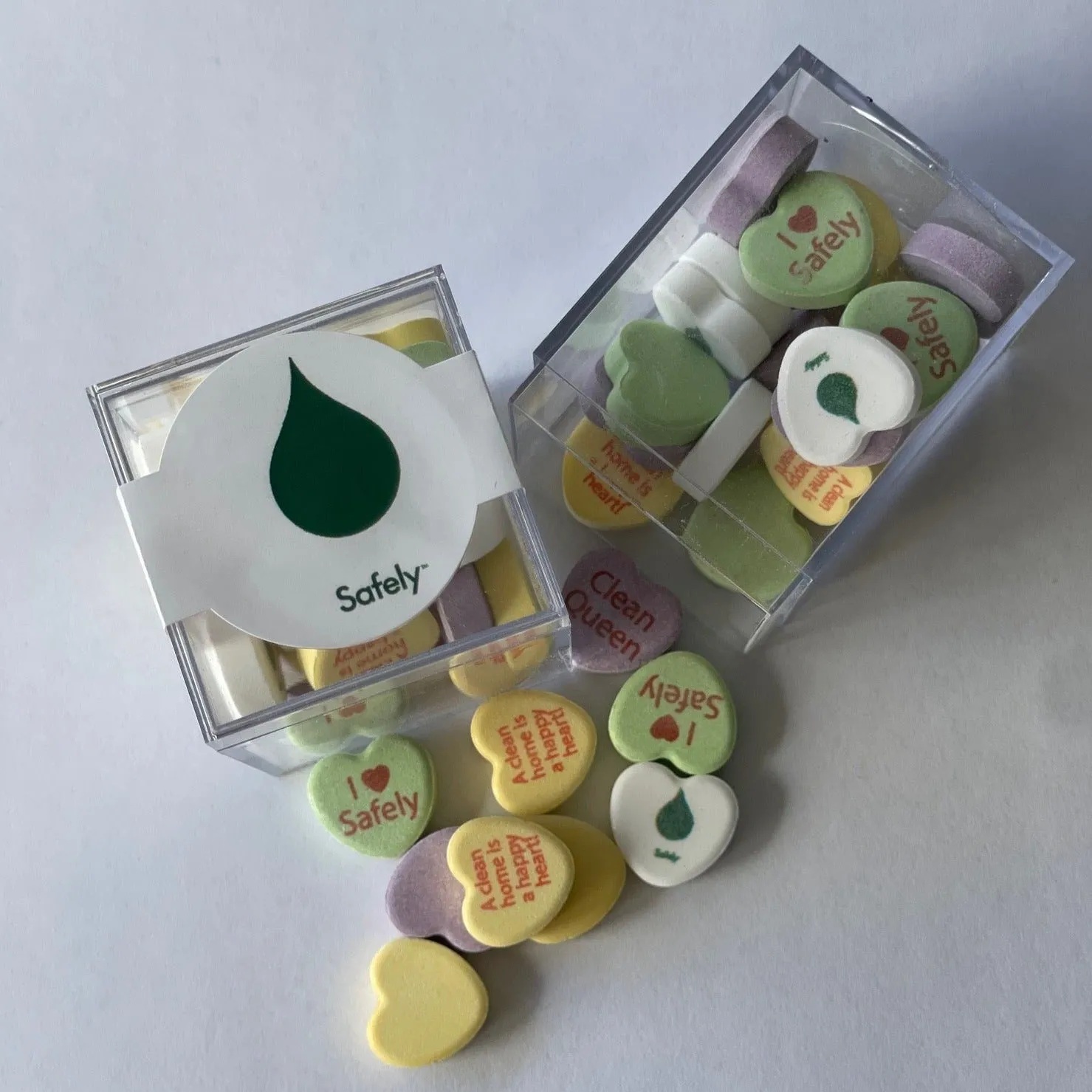 Candy Hearts Personalized Valentines Cubes - 30 Candies Per Cube