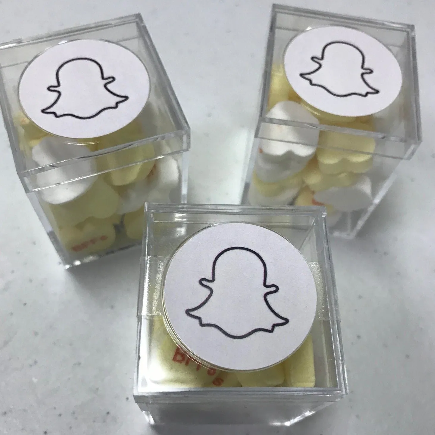 Candy Hearts Personalized Valentines Cubes - 30 Candies Per Cube