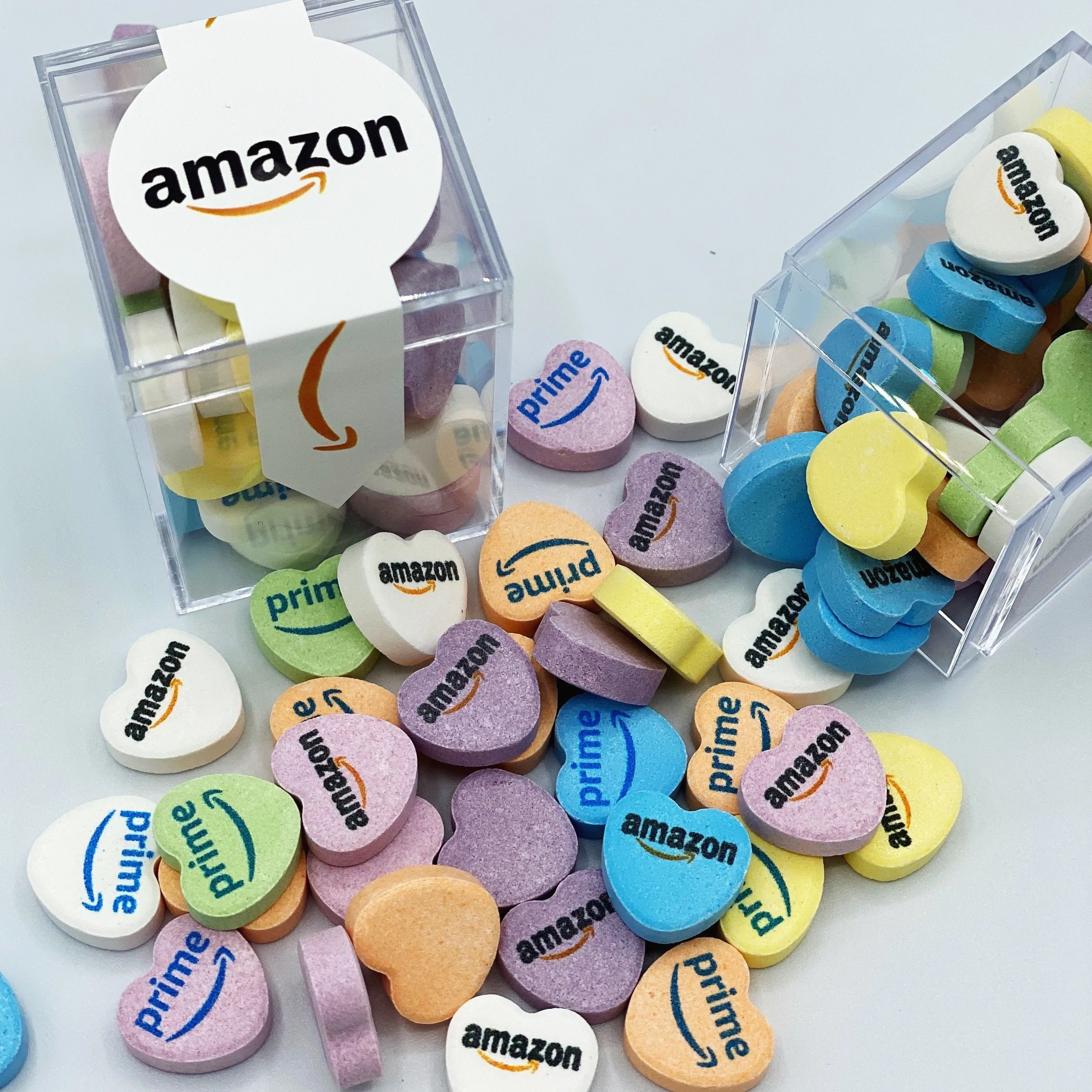 Candy Hearts Personalized Valentines Cubes - 30 Candies Per Cube