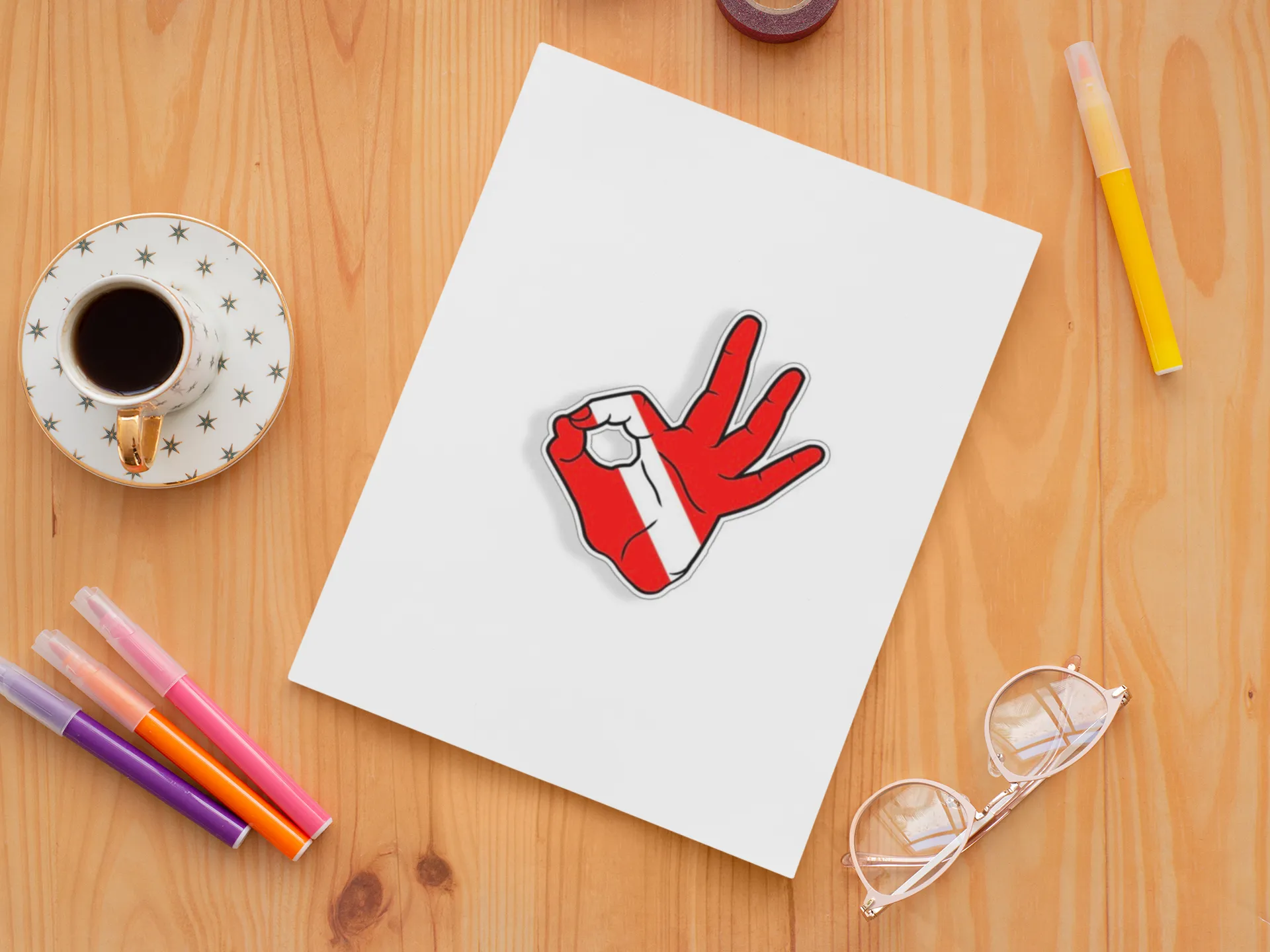 Car & Wall Sticker: OK Hand Sign