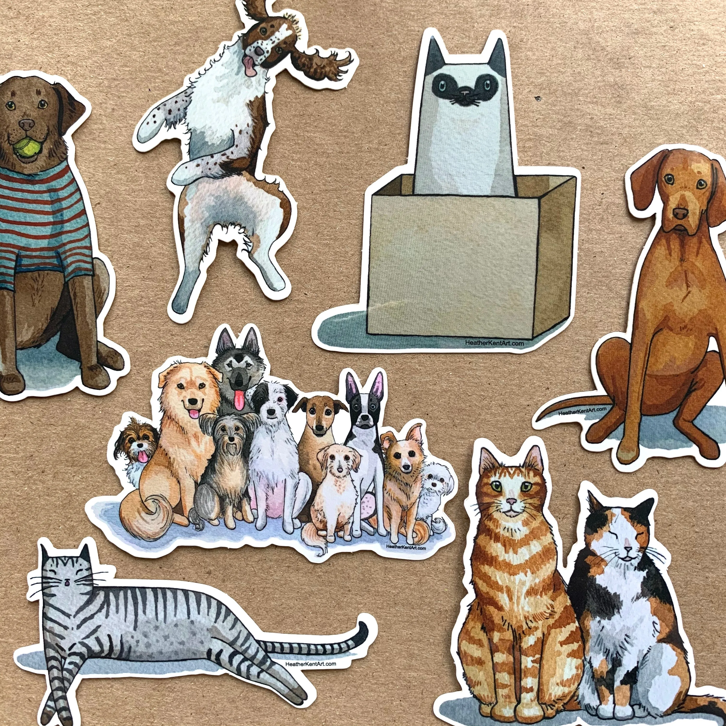 Cats Love Boxes Vinyl Decal Sticker, 3 inch, FREE SHIPPING