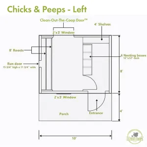 Chalet Coop - 10'x8' w/ Storage