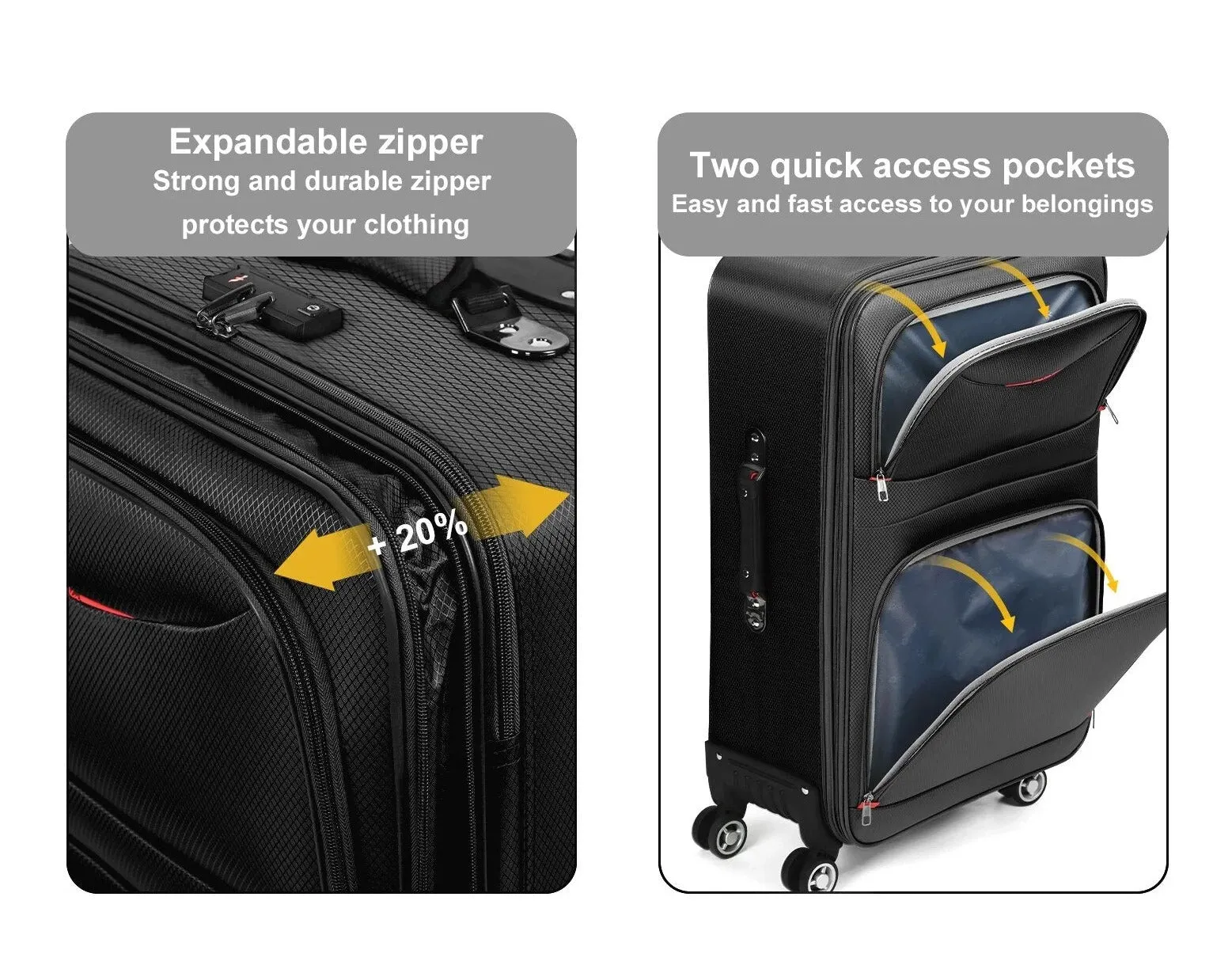 Chancellor 3-Piece Expandable Spinner Case Luggage Set, 20/24/28 inches