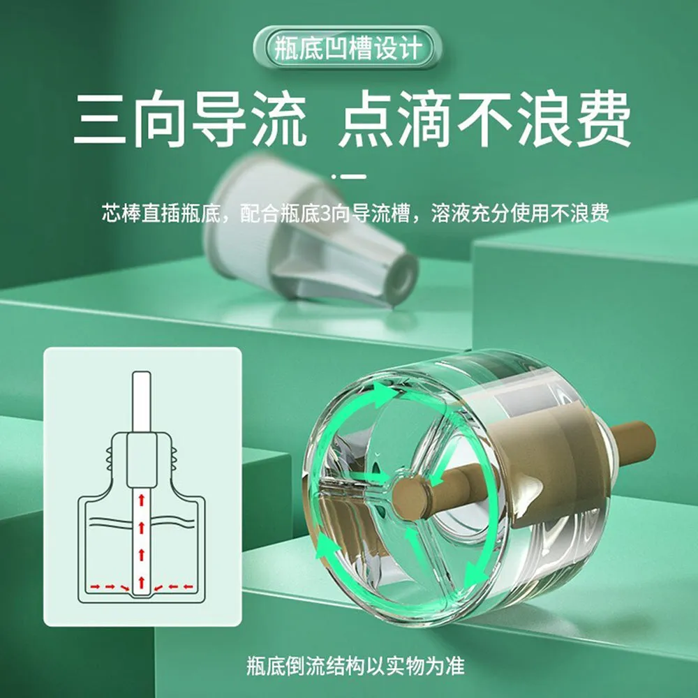 Chaowei Unscented Electric Mosquito Repellent Liquid 40ml x 2 Bottles with Heater