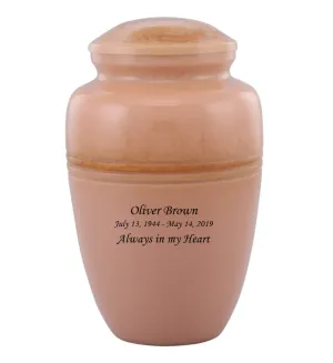 Classico Peach Cultured Marble Urn - IUCM609