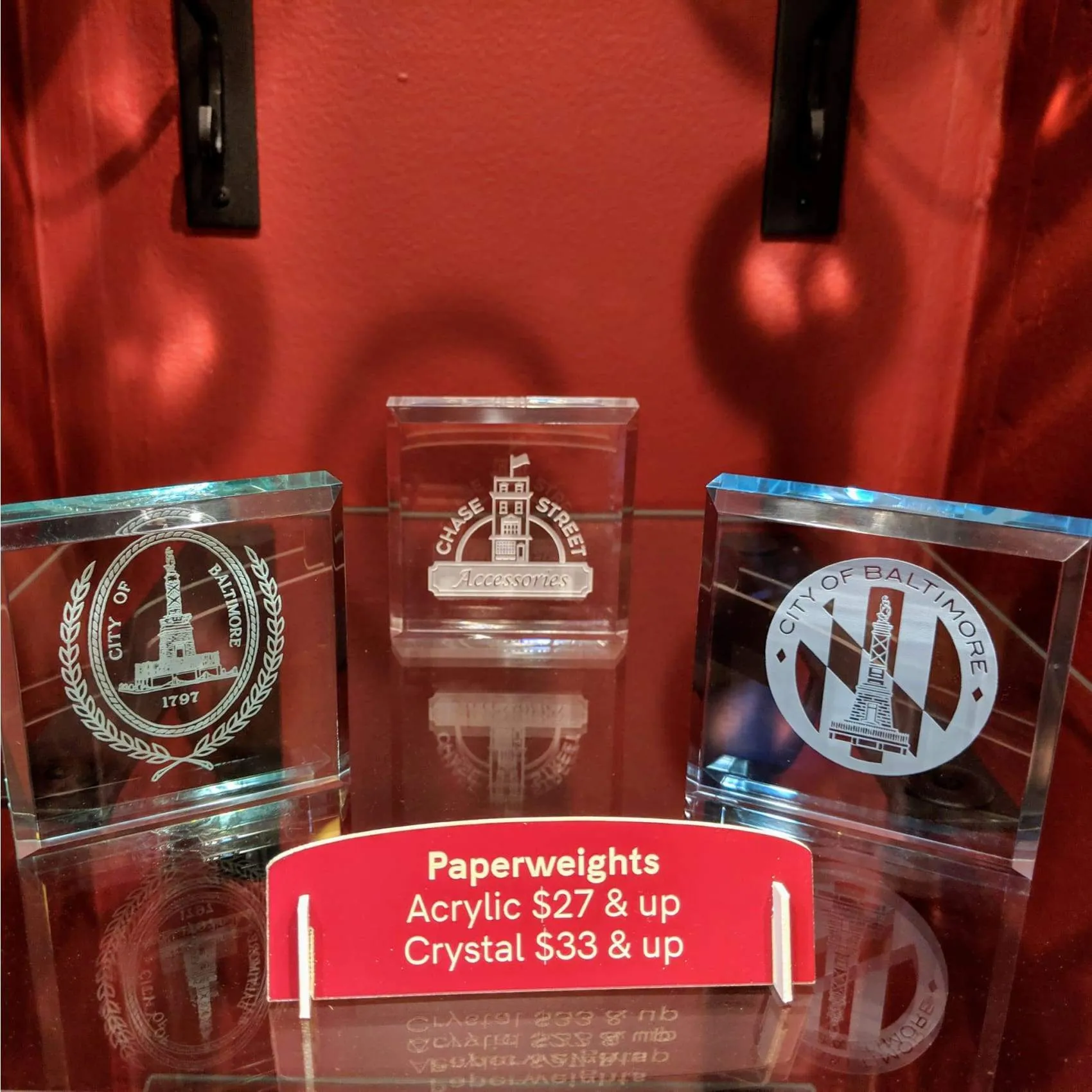 Clear Acrylic Paperweight