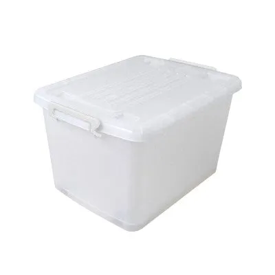 Clear Storage Tote with Lid and Castors - 15L