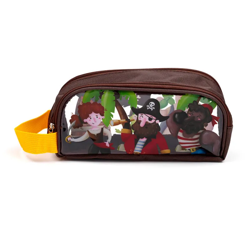 Clear Window Pencil Case - Jolly Roger Pirates