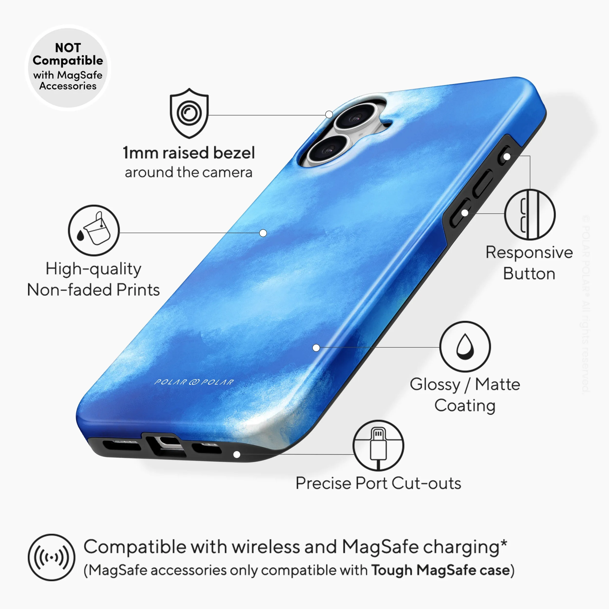 Clouds in Summer - iPhone 16 Plus Case