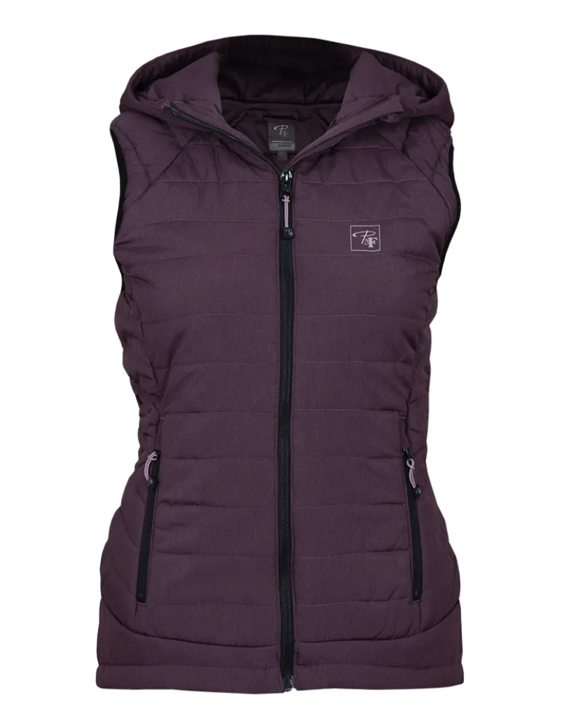 CLPF497 Ladies Vest w/Hood- Polyester Packable