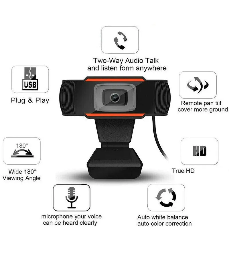 Cámara Web 720p Laptop Usb Web Cam Videoconferencias
