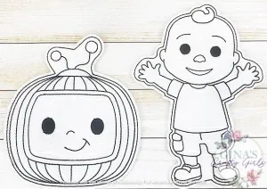 Cocomelon Coloring Doll Set