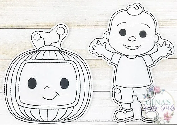 Cocomelon Coloring Doll Set