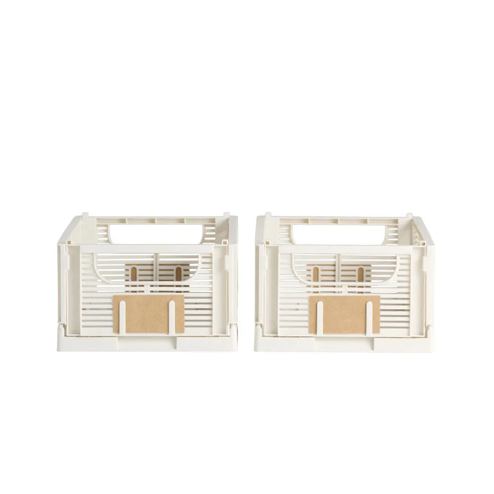 Collapsible Crate | Small | Chalk | Set of 2