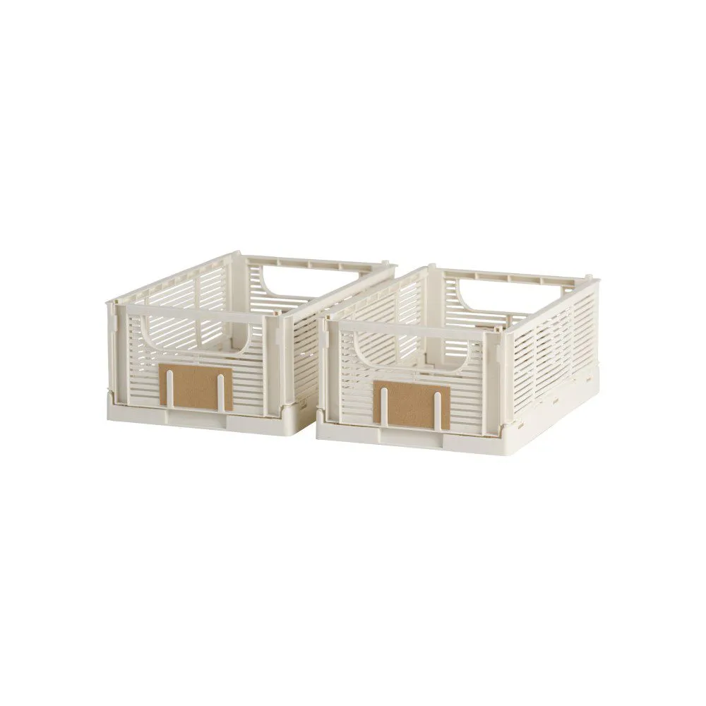 Collapsible Crate | Small | Chalk | Set of 2