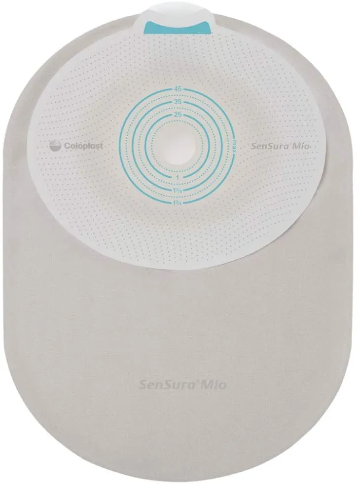 Coloplast Filtered Ostomy Pouch Flat, Trim to Fit Opaque, Clear 5/8 to 1-3/4"