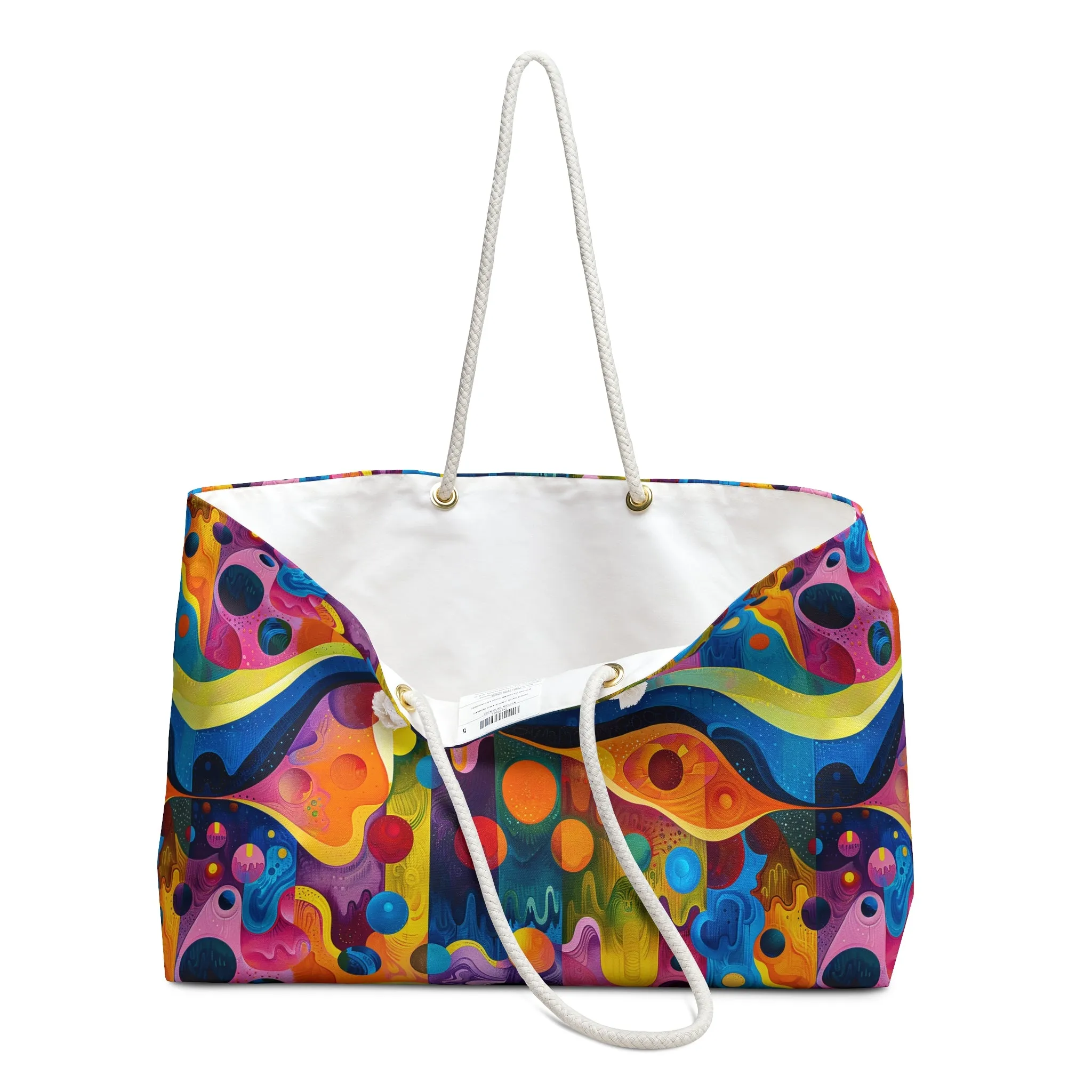 Color Wave Weekender Bag - Ride the Wave of Bold Style and Colorful Energy with our Color Wave Weekender Bag!