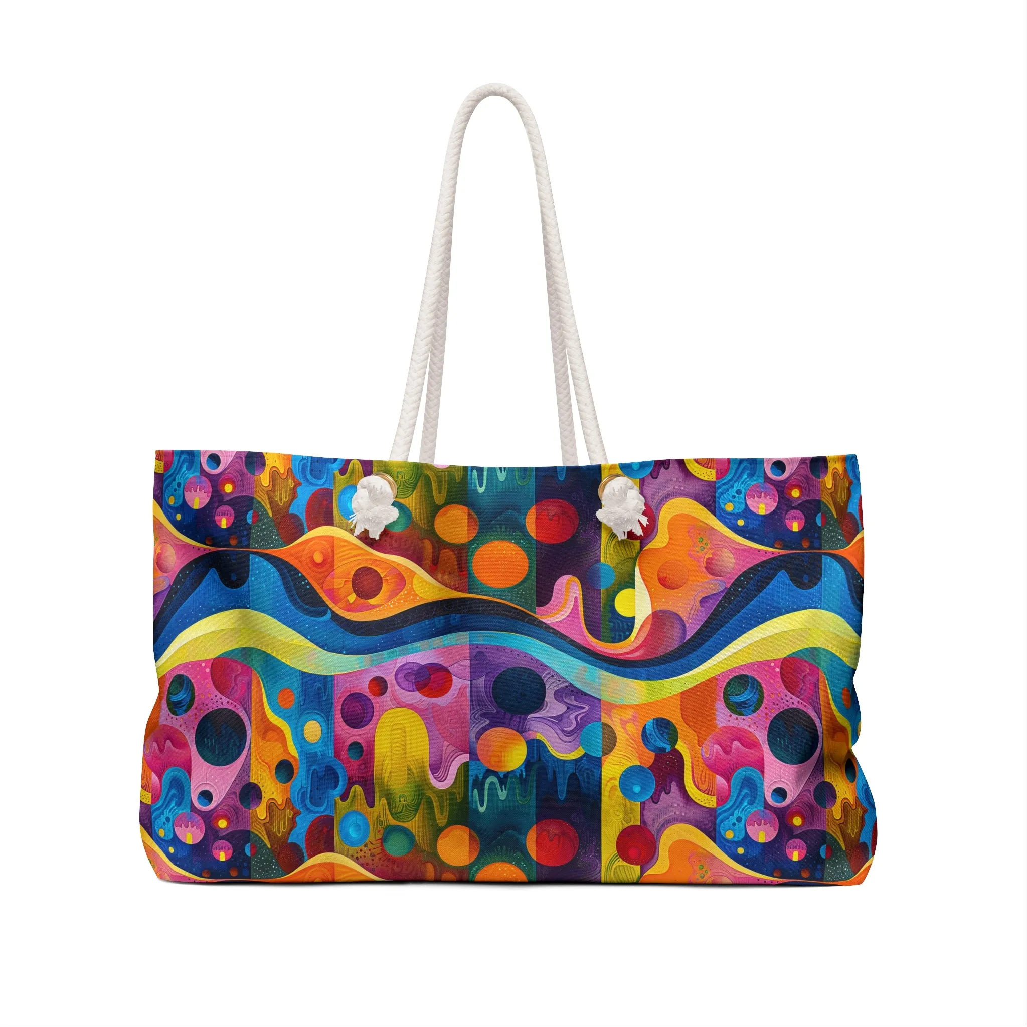 Color Wave Weekender Bag - Ride the Wave of Bold Style and Colorful Energy with our Color Wave Weekender Bag!
