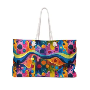 Color Wave Weekender Bag - Ride the Wave of Bold Style and Colorful Energy with our Color Wave Weekender Bag!