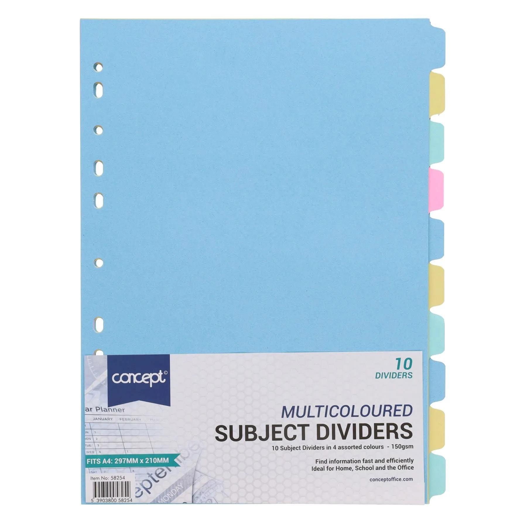 Concept - Subject Dividers - 10 Part - 150gsm