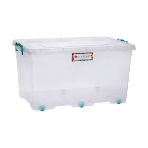 Contour Clip And Lock Storage Box Clear 50 Litre P3554