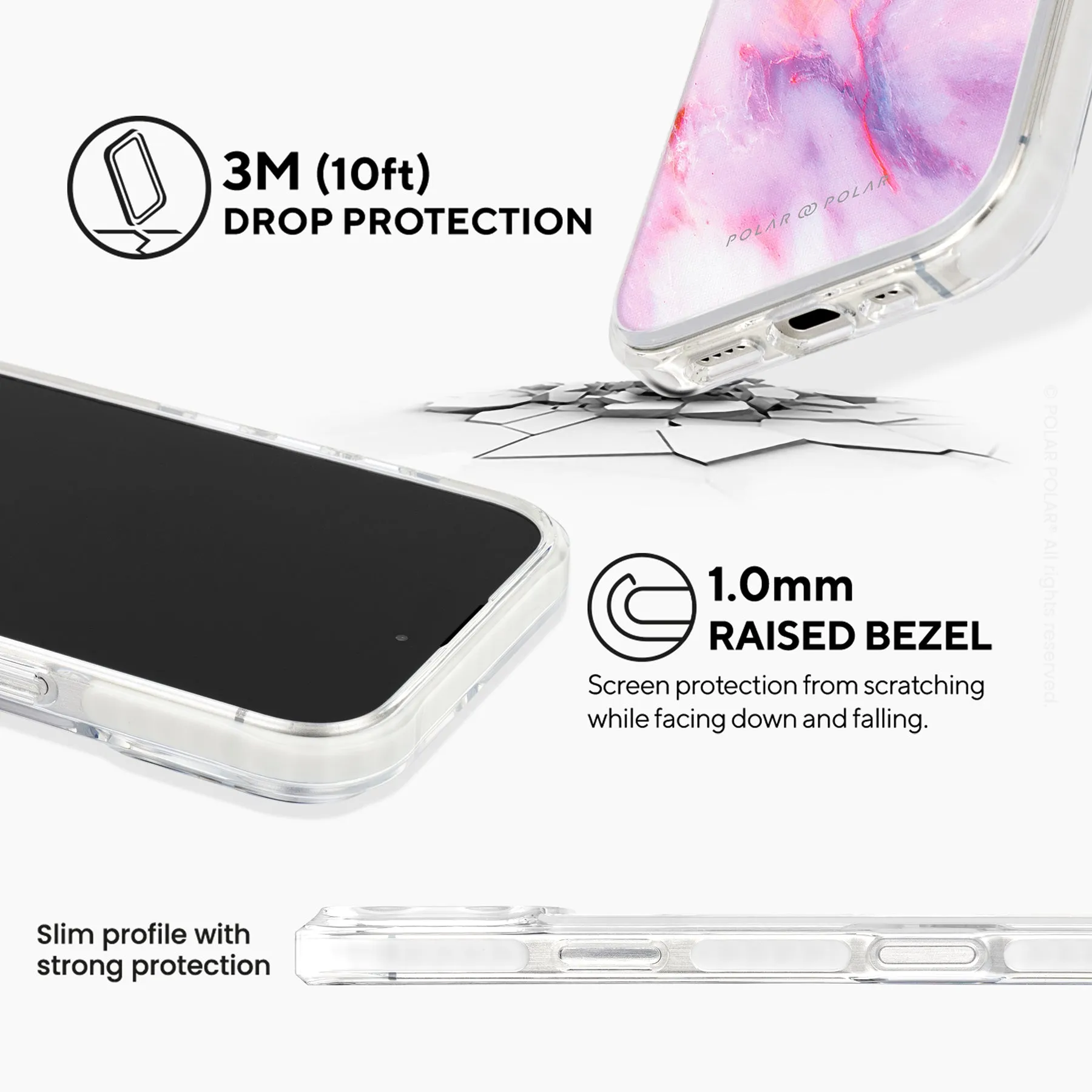 Cotton Candy - iPhone 16 Pro Clear Bumper MagSafe Case