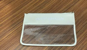 cream clear bags