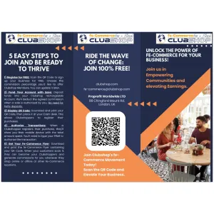 Customizable Roll-Fold Brochure with Your fe-Commerce QR Code