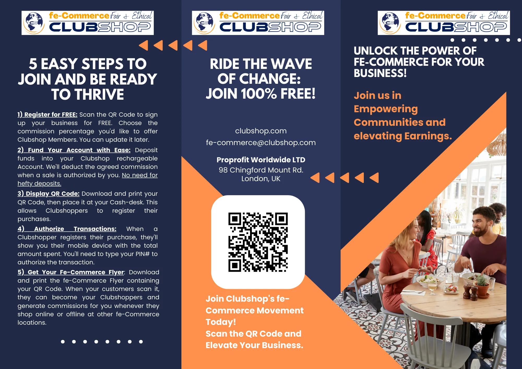 Customizable Roll-Fold Brochure with Your fe-Commerce QR Code