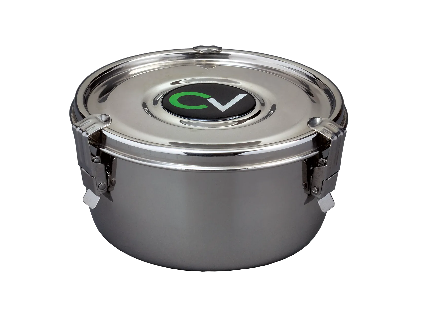 CVault Stainless Steel AirTight Metal Storage & Curing Container - 12cm (Large)