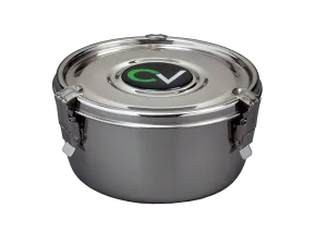 CVault Stainless Steel AirTight Metal Storage & Curing Container - 12cm (Large)