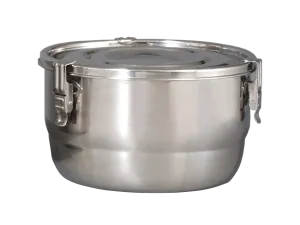 CVault Stainless Steel AirTight Metal Storage & Curing Container - 26cm (8L)