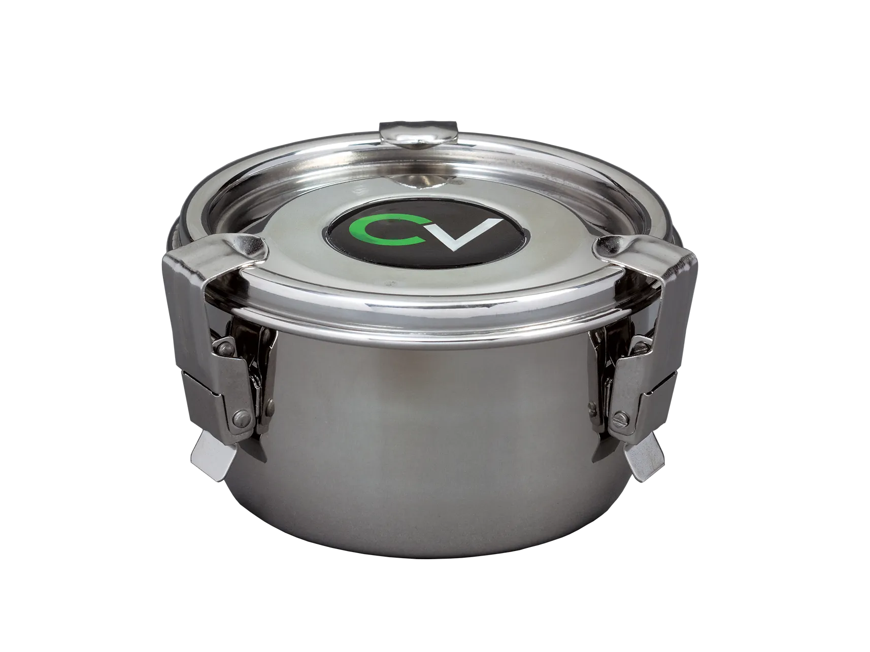 CVault Stainless Steel AirTight Metal Storage & Curing Container -  8cm (Small)