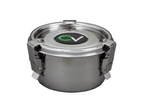 CVault Stainless Steel AirTight Metal Storage & Curing Container -  8cm (Small)