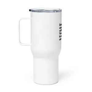 Date someone with locs Travel mug