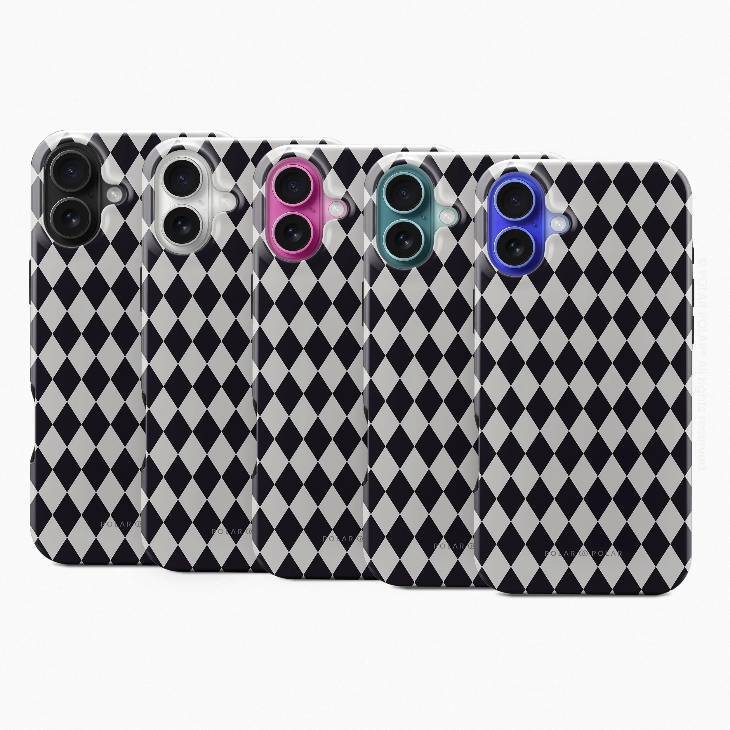 Diamond Black Checker - iPhone 16 Case