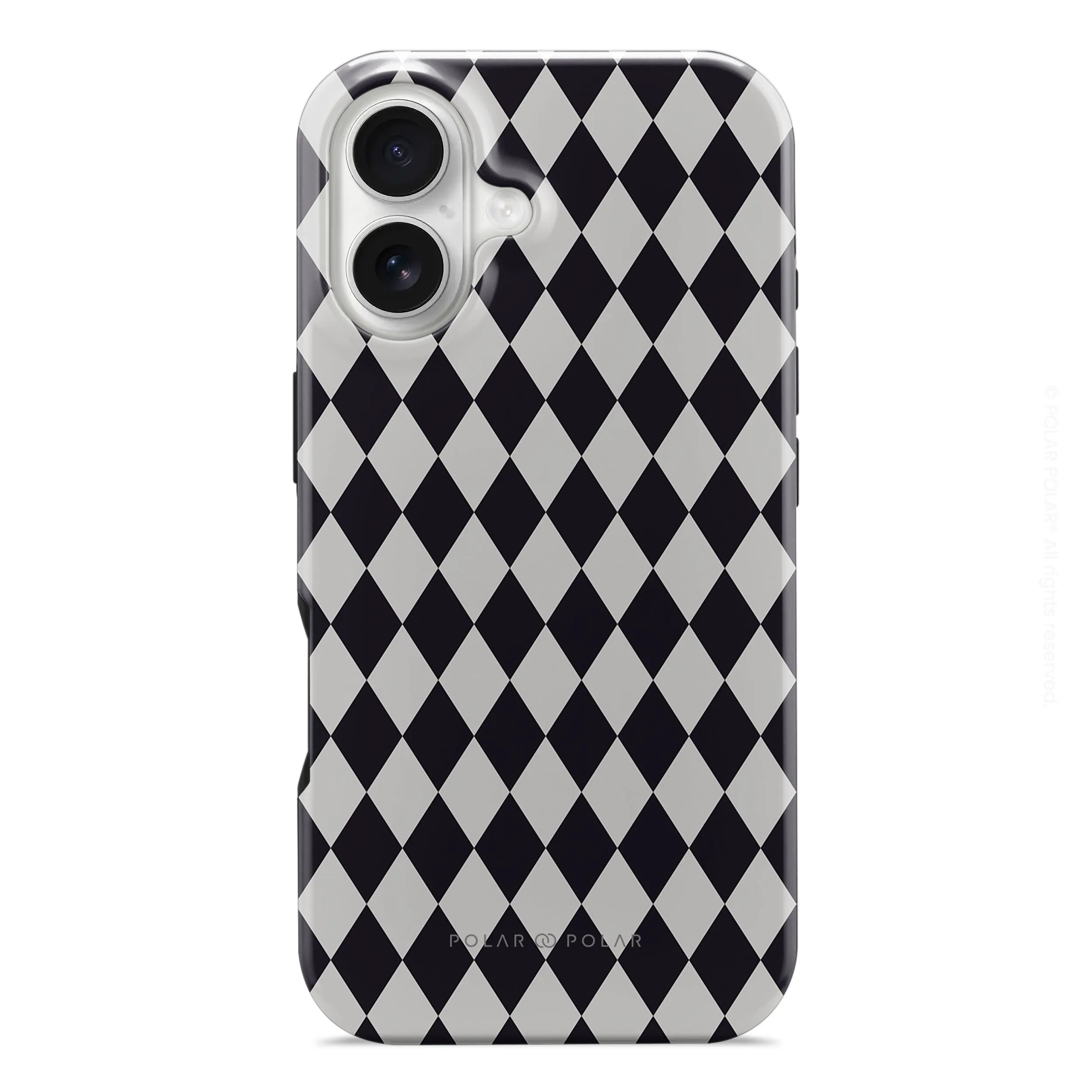 Diamond Black Checker - iPhone 16 Case