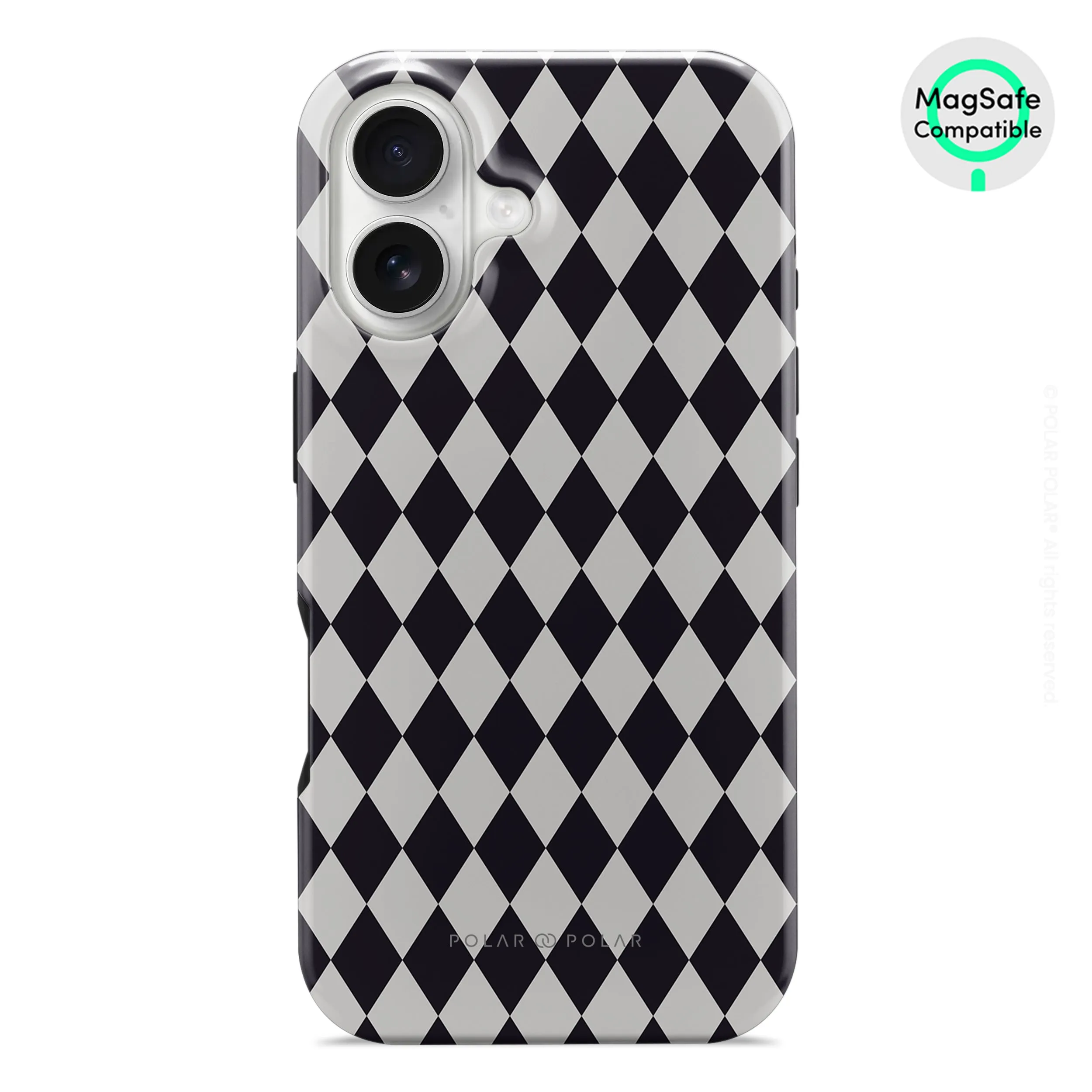 Diamond Black Checker - iPhone 16 Case