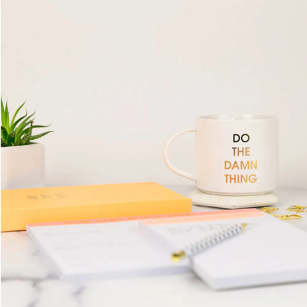 Do The Damn Thing - 16oz Gold Metallic Coffee Mug | Oversized Ceramic