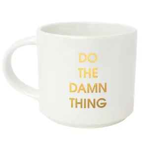 Do The Damn Thing - 16oz Gold Metallic Coffee Mug | Oversized Ceramic