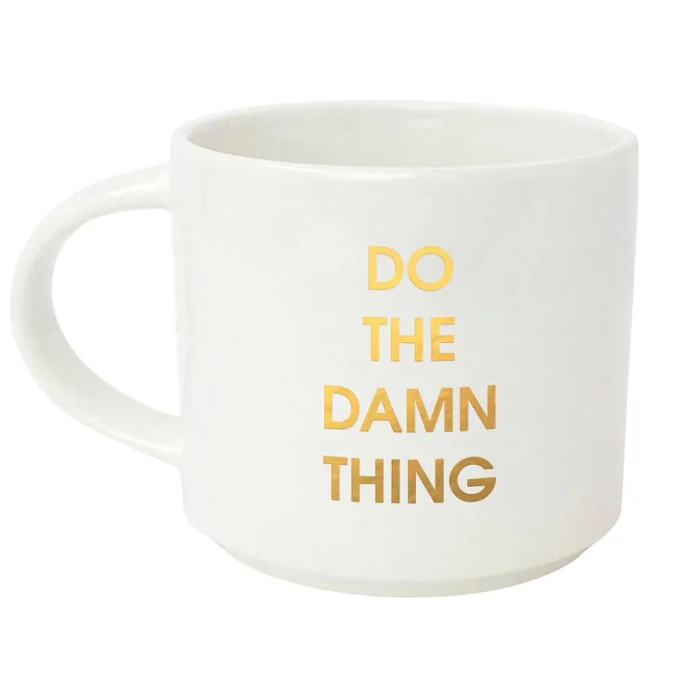 Do The Damn Thing - 16oz Gold Metallic Coffee Mug | Oversized Ceramic
