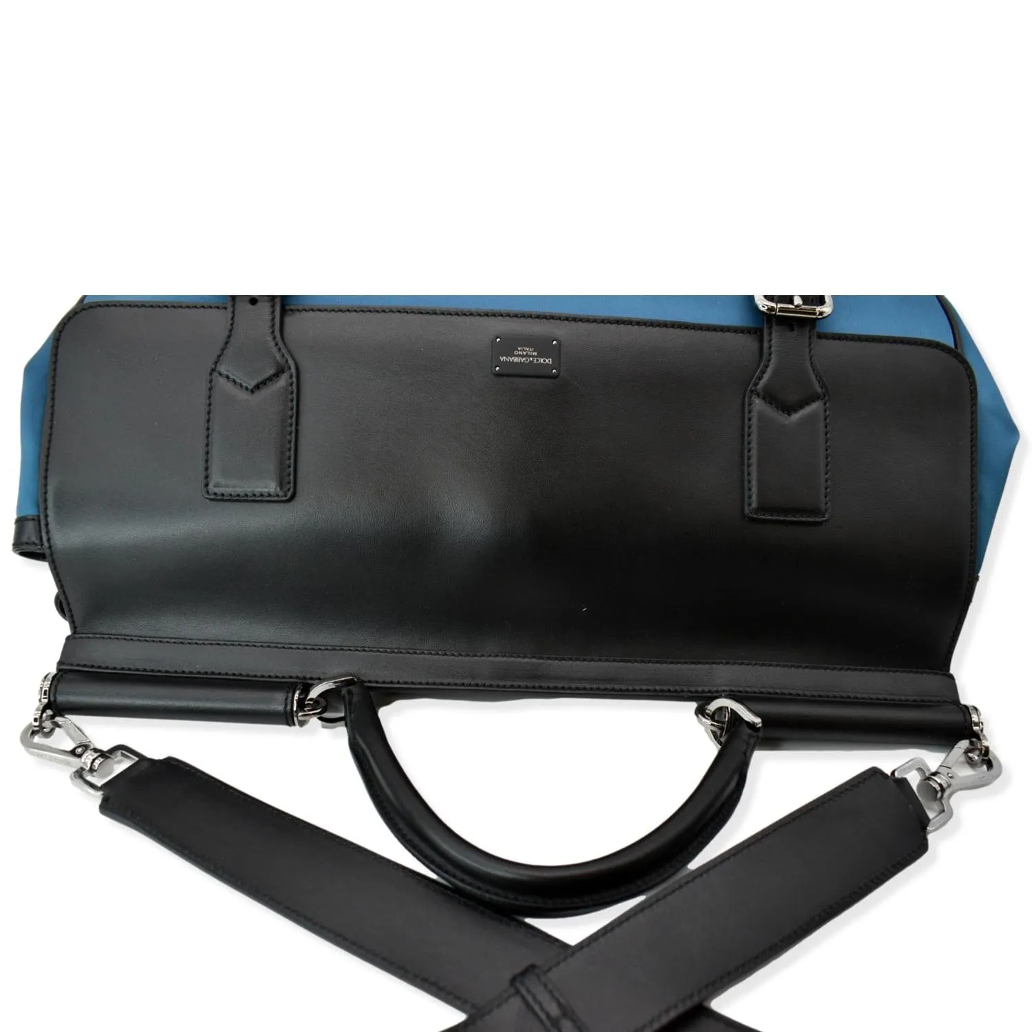 DOLCE & GABBANA Sicily Leather Travel Bag Black