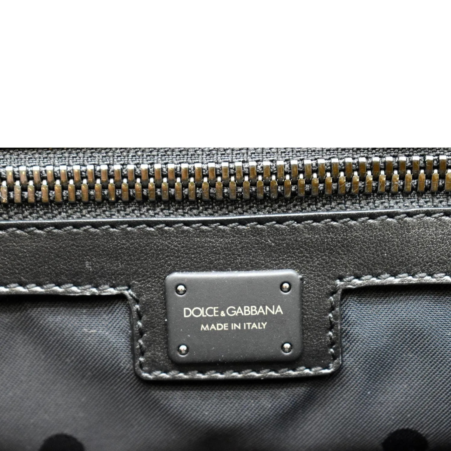 DOLCE & GABBANA Sicily Leather Travel Bag Black