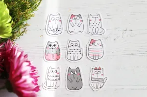 Doodle Cats sticker set | 9 pk