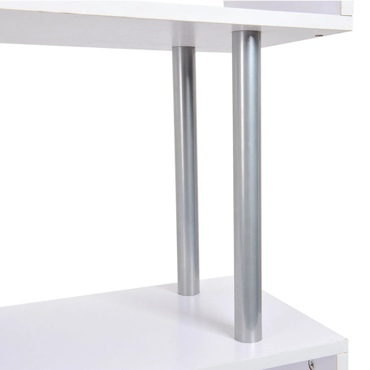 Double 'S' Shelving Unit - White