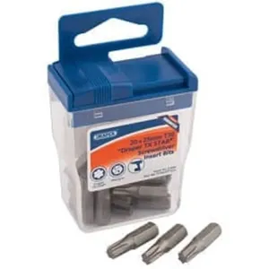 Draper Tx-Star 20 X Long Insert Bits In Plastic Storage Case, 25Mm Dr-27694