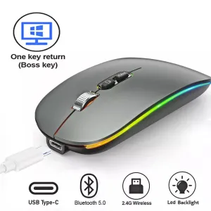 Dual Mode Bluetooth & 2.4G Wireless Rechargeable Mouse