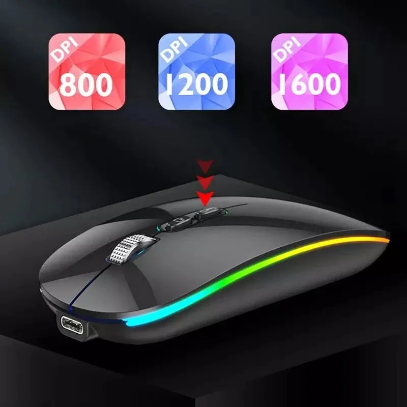 Dual Mode Bluetooth & 2.4G Wireless Rechargeable Mouse