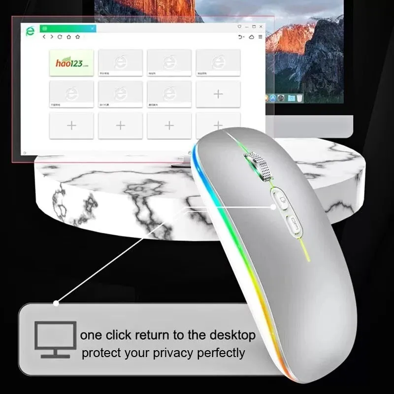Dual Mode Bluetooth & 2.4G Wireless Rechargeable Mouse