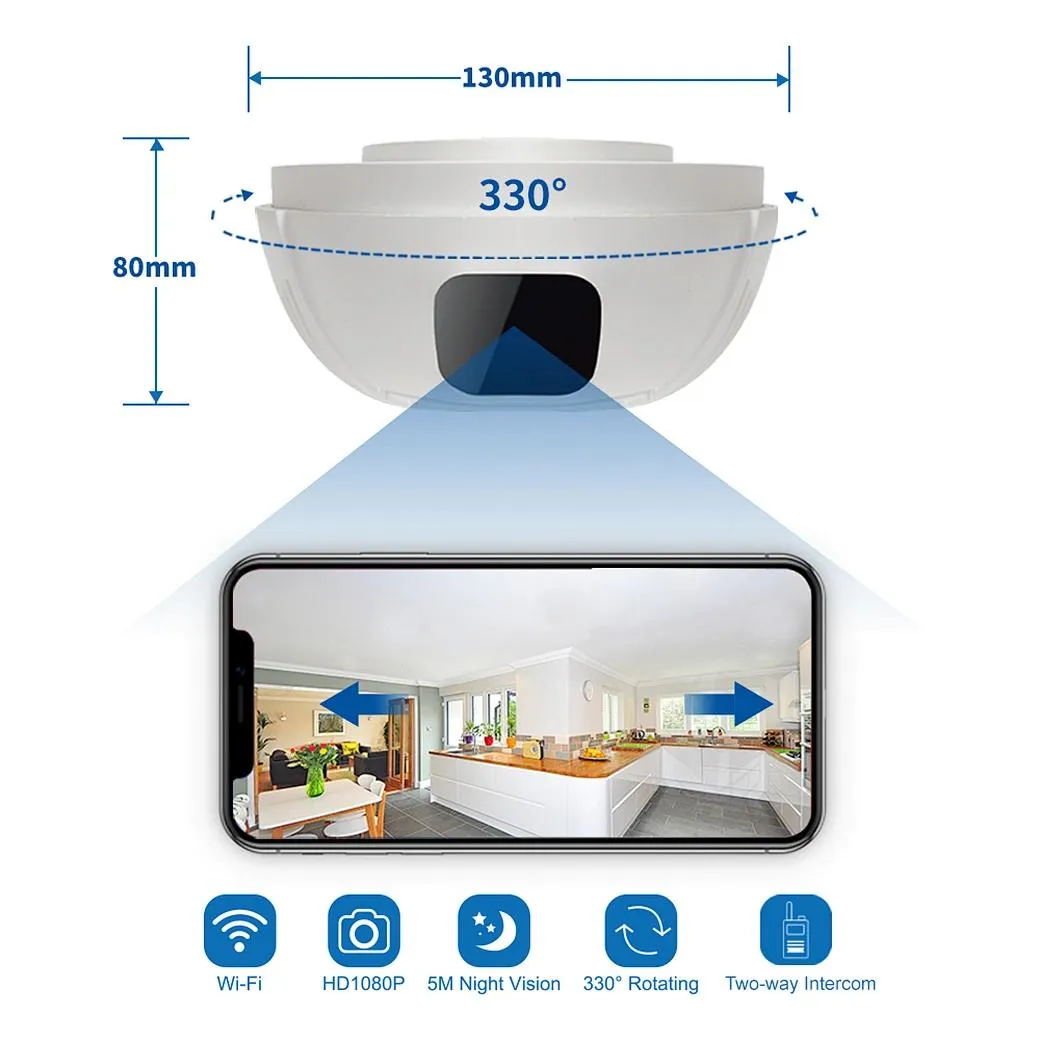 Dummy Smoke Detector Wi-Fi Camera TUYA App Live Stream Recorder Motion Alert